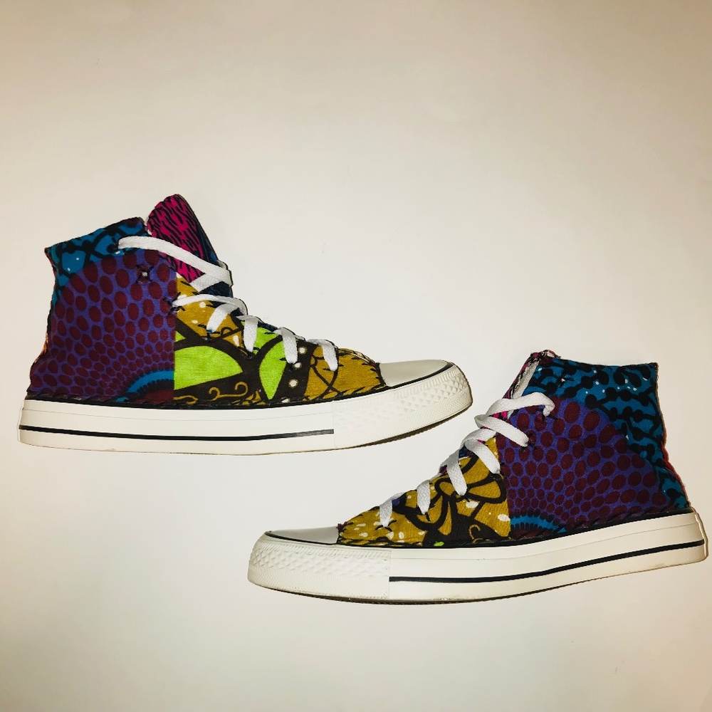 Converse Chuck Taylor All Star African Kente Cloth Sneakers Women’s 7.5 BHM